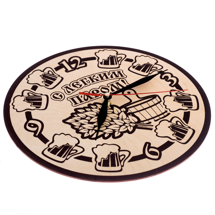 Часы для бани "С легким паром!" , Ø 25см