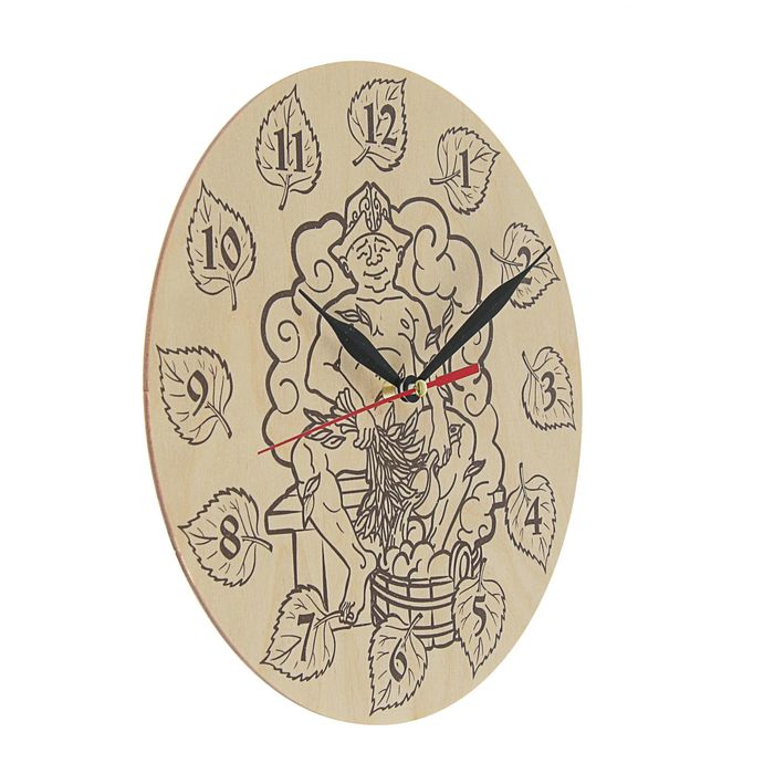 Часы для бани "Парильщик" , Ø 25см