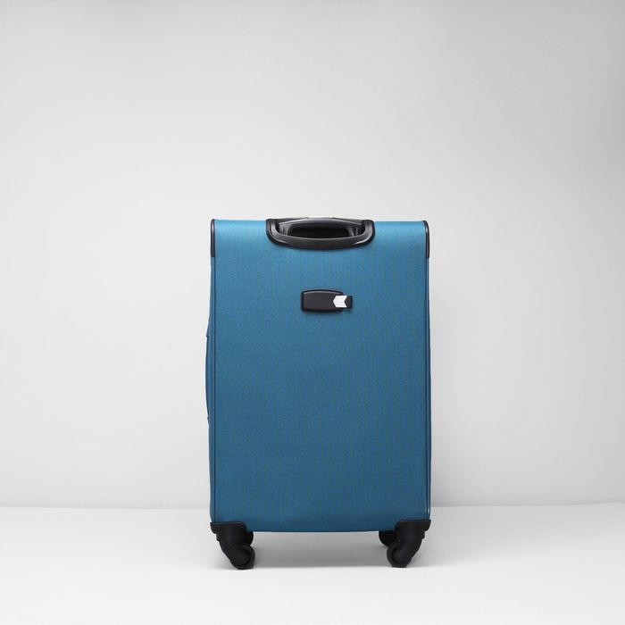 Чемодан средний 24", отдел на молнии, с расширением, 2 наружных кармана, 4 колеса, цвет бирюзовый