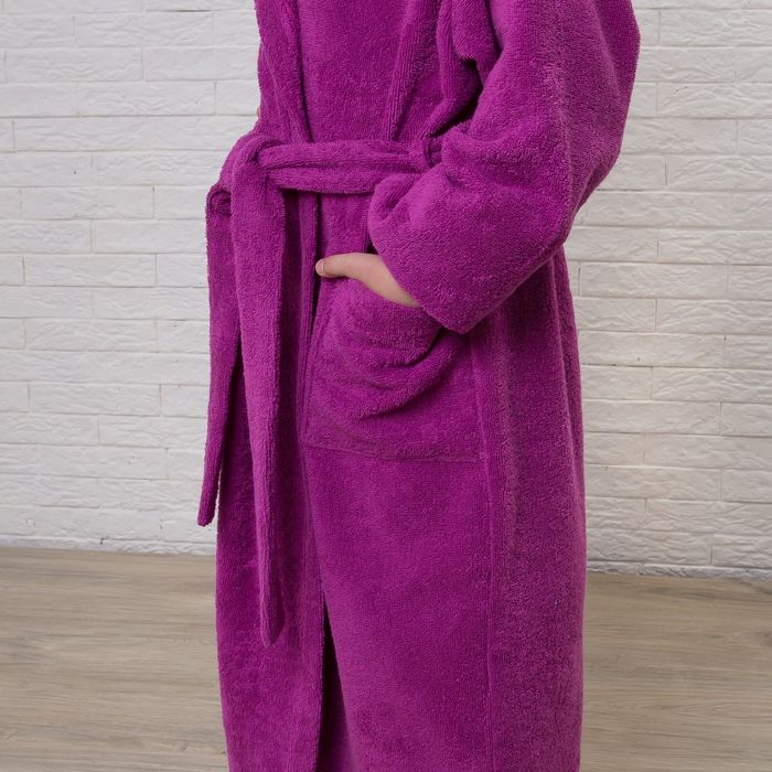 Халат махровый детский, размер 36, цвет розовый, 340 г/м2 хл.100% с AIRO