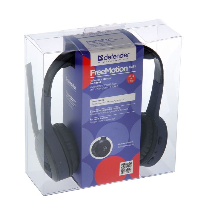 Гарнитура DEFENDER FreeMotion B085, бескабельная, радио 2.4 ГГц, фиолетовая