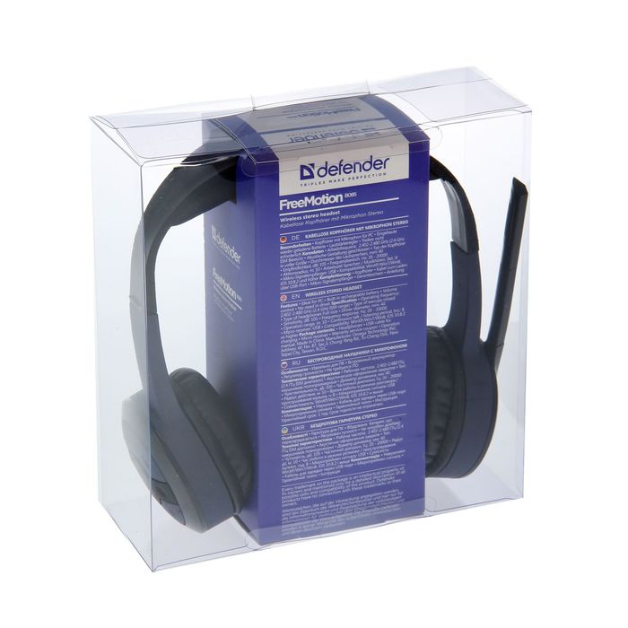 Гарнитура DEFENDER FreeMotion B085, бескабельная, радио 2.4 ГГц, фиолетовая