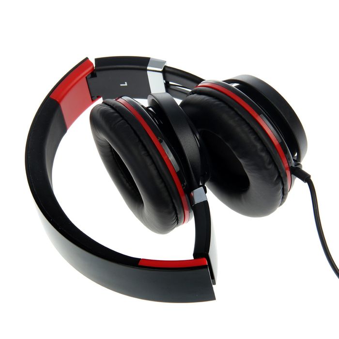 Гарнитура DEFENDER Accord 175, для смартфонов, кабель 1.2 м, чёрно-красная