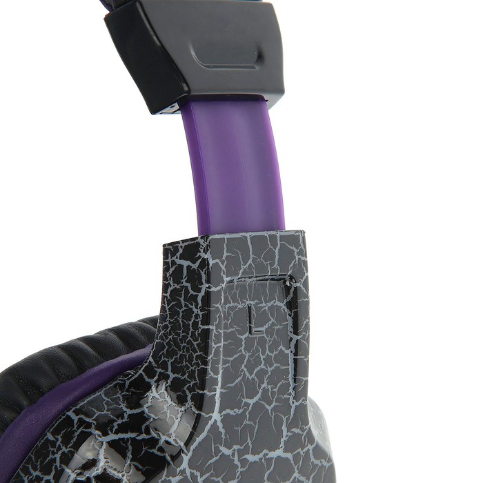 Гарнитура игровая DEFENDER Warhead G-400 USB, подсветка, кабель 2.5 м, чёрно-фиолетовая