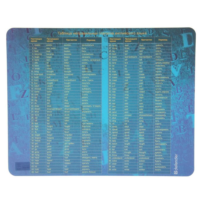 Коврик для мыши DEFENDER School 240x190x0,4 мм, микс