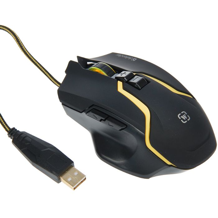 Проводная игровая мышь DEFENDER Warhead GM-1750 оптика, 7 кнопок,1200-3200dpi