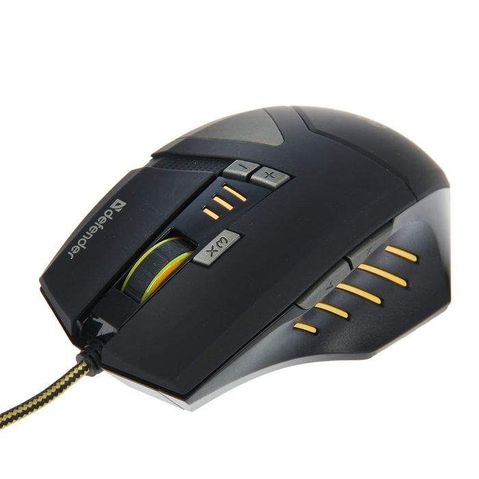 Проводная игровая мышь DEFENDER Warhead GM-1760 оптика, 8 кнопок,1000-2500 dpi