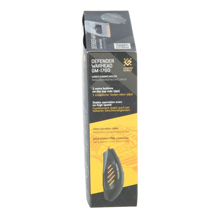 Проводная игровая мышь DEFENDER Warhead GM-1760 оптика, 8 кнопок,1000-2500 dpi