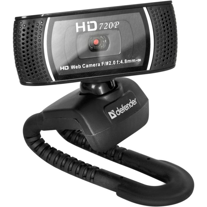 Веб-камера Defender G-lens 2597, 2 МП, 1280 х 720, HD720p, черная