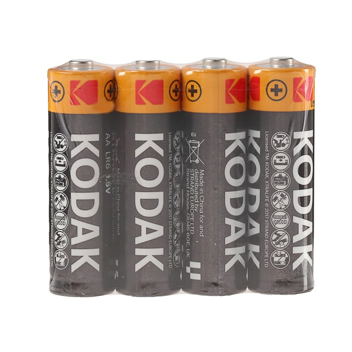 Батарейка алкалиновая Kodak XtraLife, AA, LR6-4S, 1.5В, спайка, 4 шт.