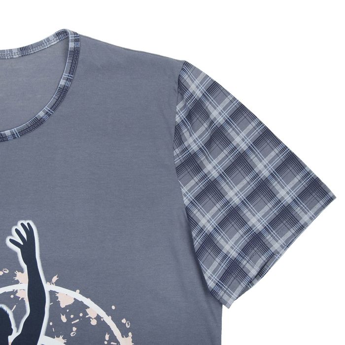 Комплект мужской (футболка, шорты) Горизонт цвет МИКС, р-р 50