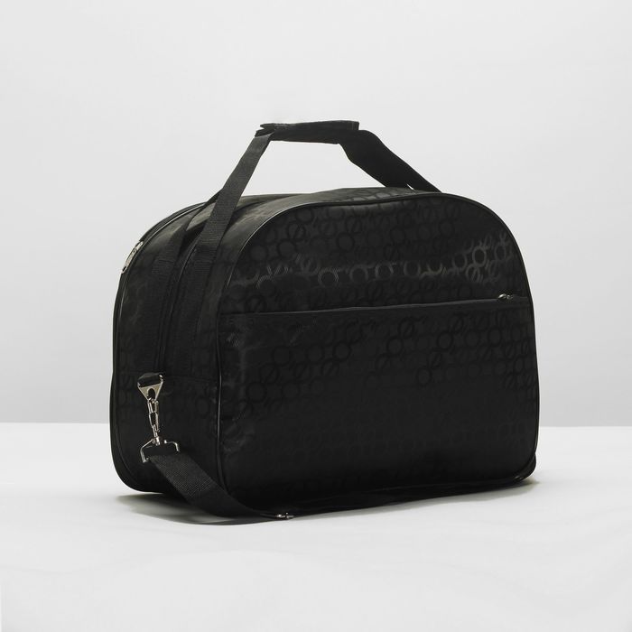 Сумка дорожная, 1 отдел на молнии, с расширен, наружный карман, цвет чёрный