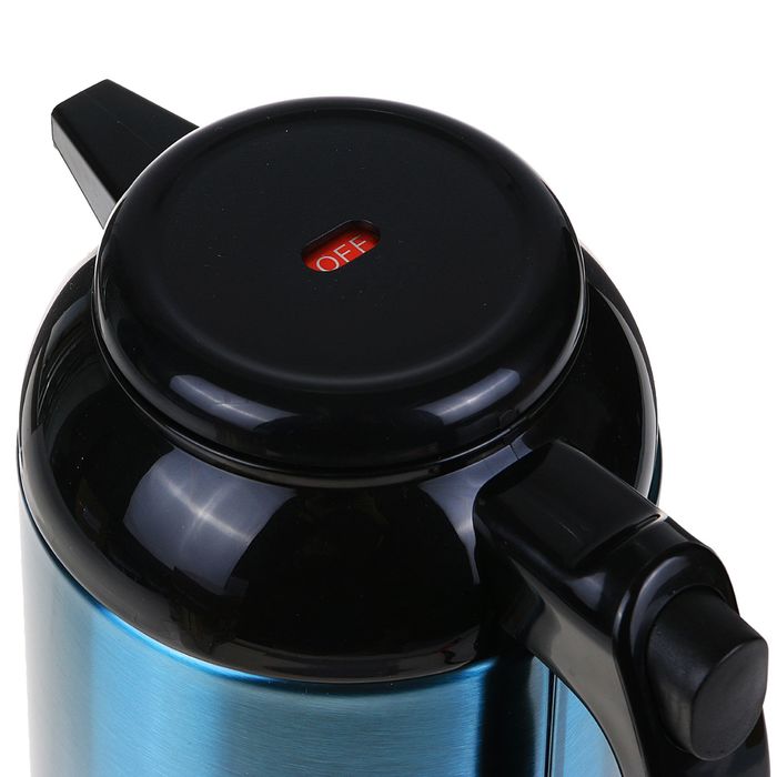 Термос 1900 мл, кофейник, синий хром, 20х33 см