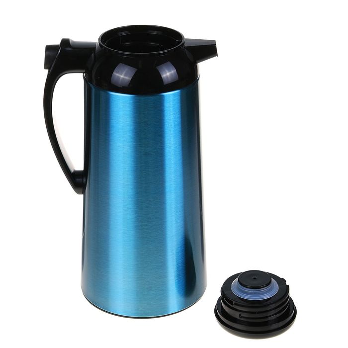 Термос 1900 мл, кофейник, синий хром, 20х33 см