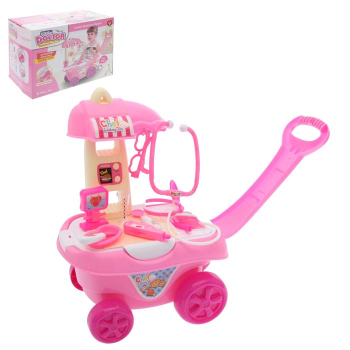Игровой набор каталка с ручкой "Доктор"
