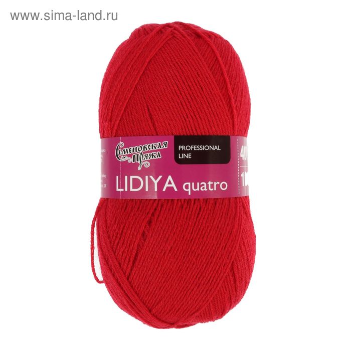

Пряжа Lidiya quatro (Лидия кватро) 50% шерсть, 50% акрил 400м/100гр (171 гвоздика)