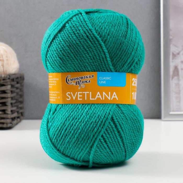 

Пряжа Svetlana (Светлана) 50% шерсть, 50% акрил 250м/100гр (70920 зел.бир_v2)