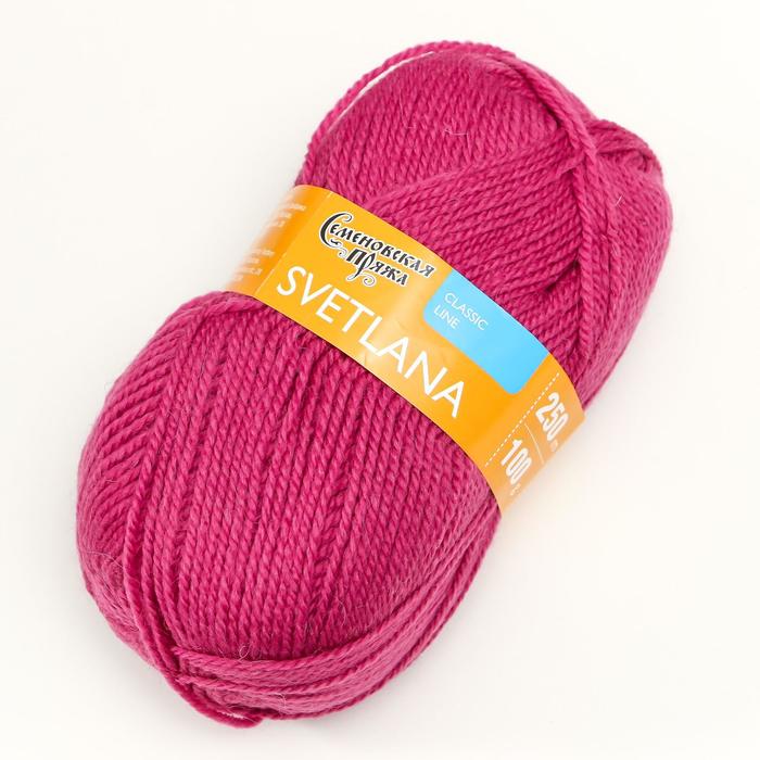 

Пряжа Svetlana (Светлана) 50% шерсть, 50% акрил 250м/100гр (70050 фуксия_v2)