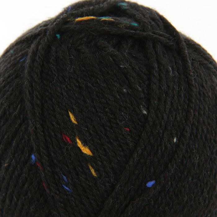 Пряжа Svetlana (Светлана) 50% шерсть, 50% акрил 250м/100гр (1645 черн.-радуга)