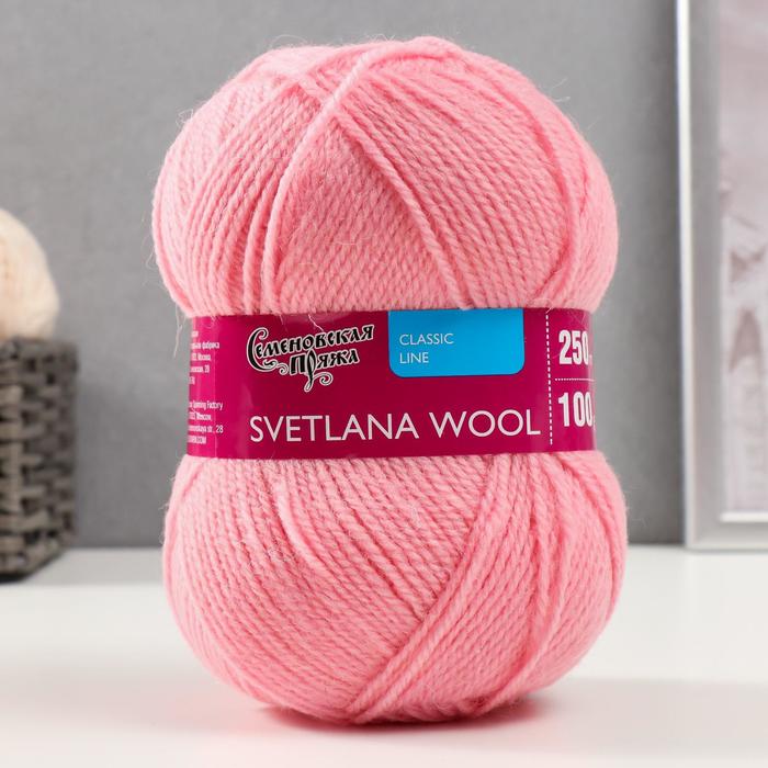 

Пряжа SvetlanaWool (СветланаЧШ) 95% шерсть, 5% акрил 250м/100гр (79 ярк.роз.)