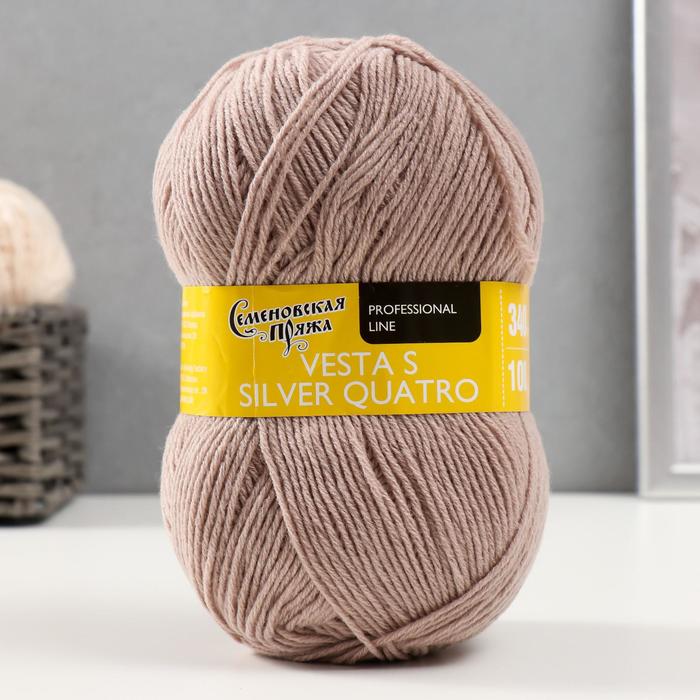 Пряжа Vesta S silver quatro 30% имп.шерсть, 70% акрил 340м/100гр (70030 фрез_v2)