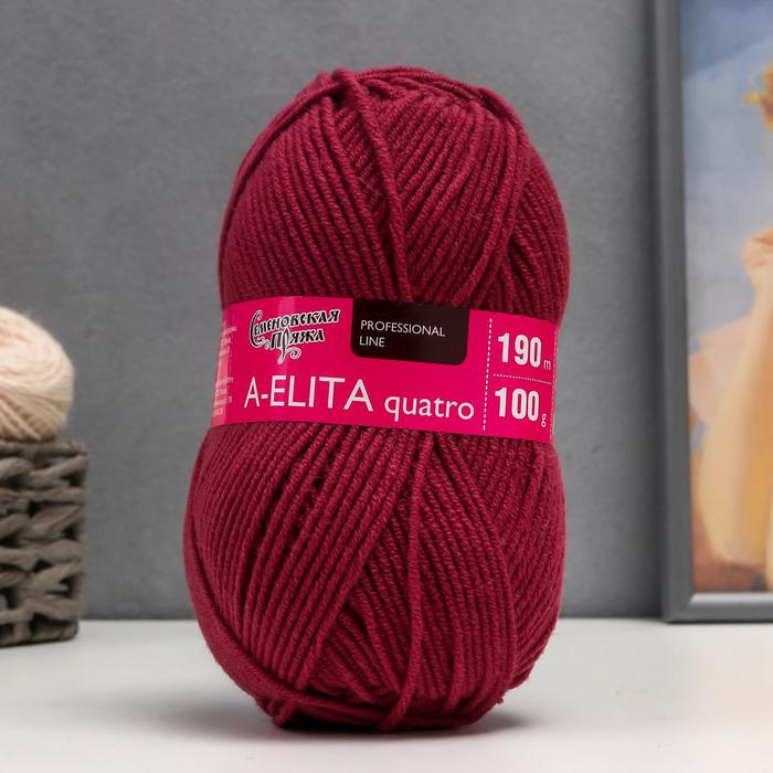 

Пряжа A-elita quatro (Аэлита кватро) 50% шерсть, 50% акрил 190м/100гр (51 бруснич)