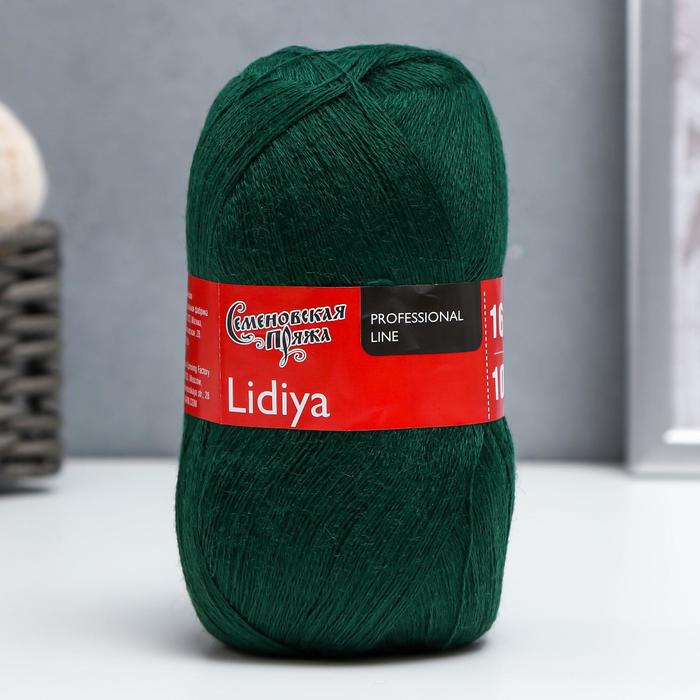 

Пряжа Lidiya (ЛидияПШ) 50% шерсть, 50% акрил 1613м/100гр (62 т.зеленый)