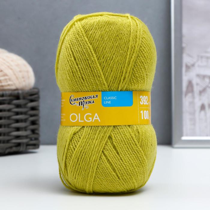 Пряжа Olga (ОльгаПШ) 50% шерсть, 50% акрил 392м/100гр (липа)