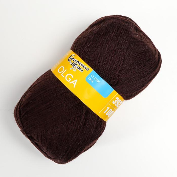 

Пряжа Olga (ОльгаПШ) 50% шерсть, 50% акрил 392м/100гр (1443 махагон)