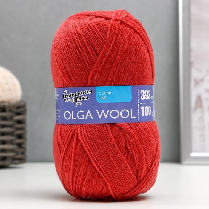 Пряжа OlgaWool (ОльгаЧШ) 95% шерсть, 5% акрил 392м/100гр (т.корал_v2)