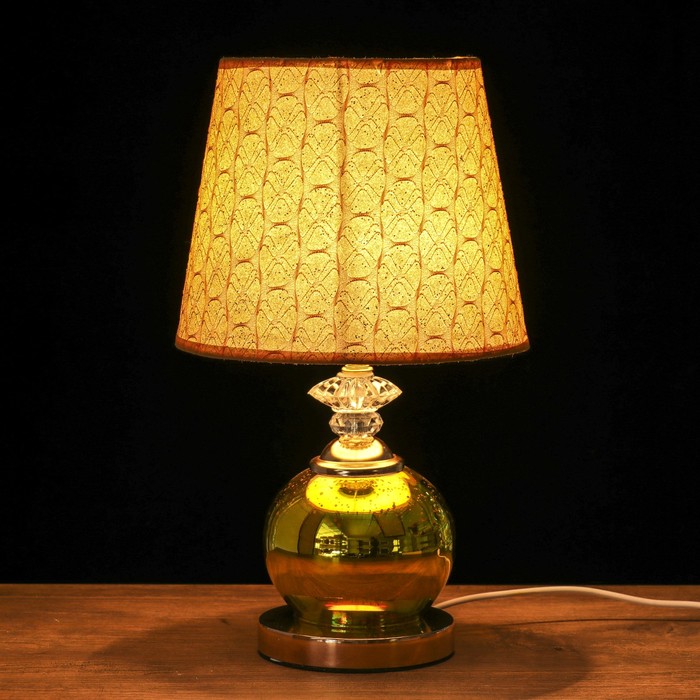 Лампа настольная "Шар звёздное небо" золотая Е27 220В 32х21,5х21,5 см