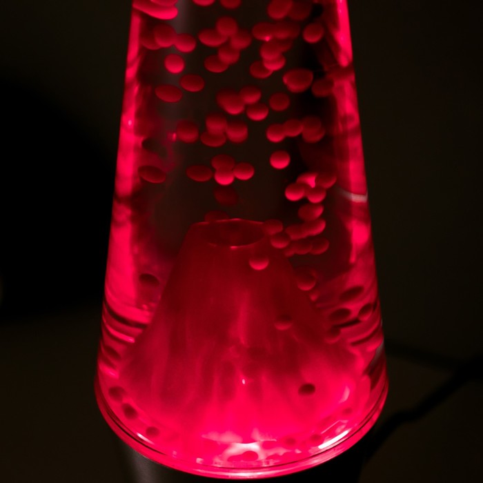 Светильник ночник Лава "Извержение вулкана" серебро 32 см