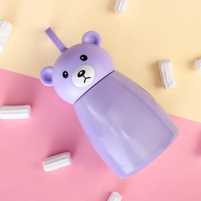 Термос «Медвежонок», 180 мл, 6 ч, 304 сталь, микс