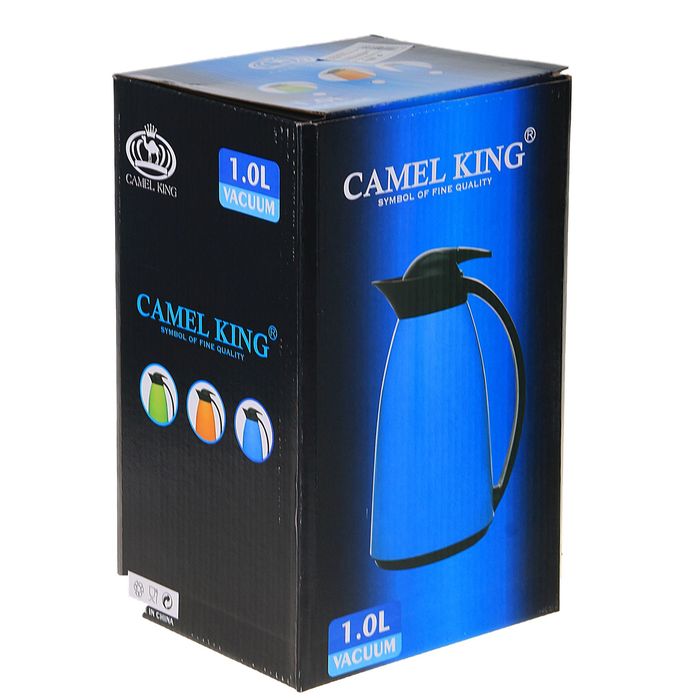 Термос 1000 мл Camel-king, кофейник, двухцветный, микс, 16.5х25.5 см