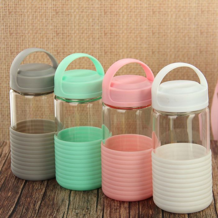 Бутылка 320 мл "Эргономика" с ситечком 7х17 см, цвета МИКС