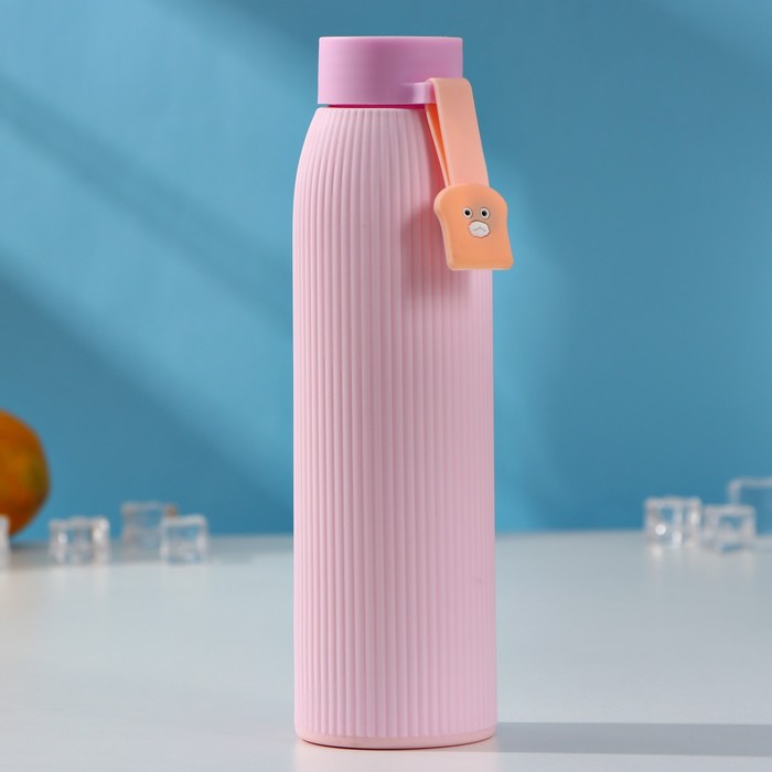 Бутылка для воды стеклянная «Медвежонок», 300 мл, h=21 см, цвет МИКС