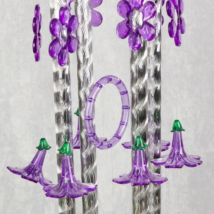 Музыка ветра пластик "Медвежата" 4 трубочки + 7 фигурок 78 см