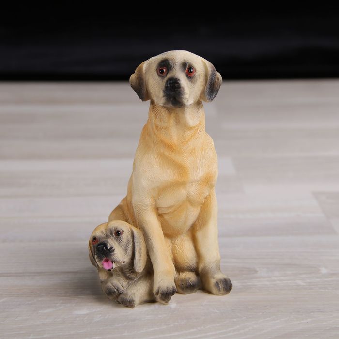 Сувенир полистоун "Собака со щенком" МИКС 12,5х9х6,5 см