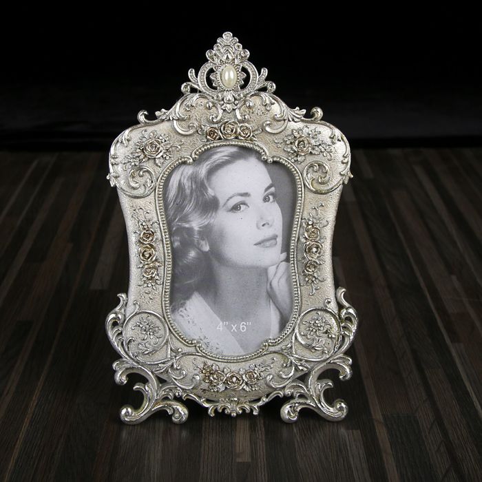 Фоторамка полистоун 10х15 см "Элизабет" стразы 25х15,5 см