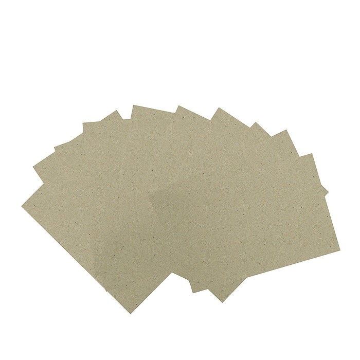 Переплетный картон для творчества (набор 10 листов) 10х15 см, толщина 0,7 мм, (серый)