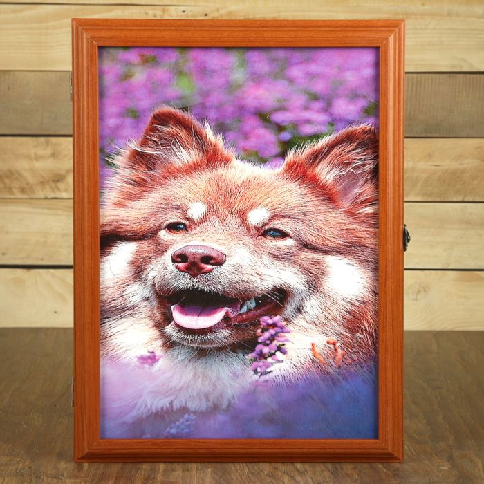 Ключница "Собака" вишня 45х33х6 см