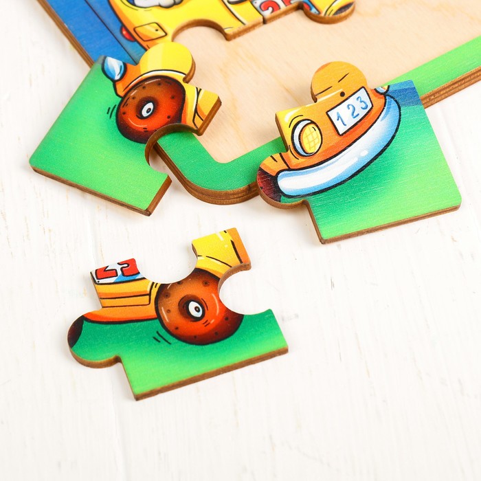 Пазл "Автобус со зверушками"