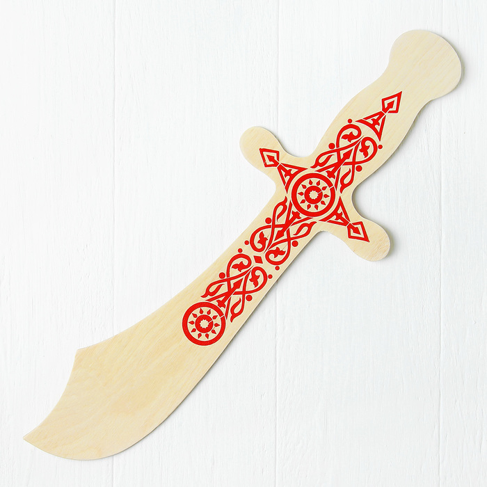 Деревянный клинок с росписью