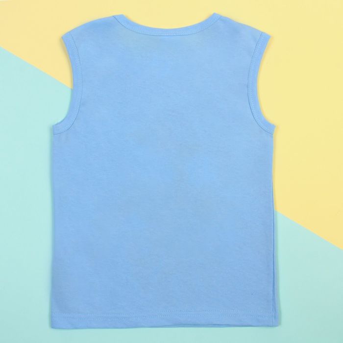 Футболка без рукавов KAFTAN "Лови волну", рост 98-104 см (30), 3-4 года, цвет голубой