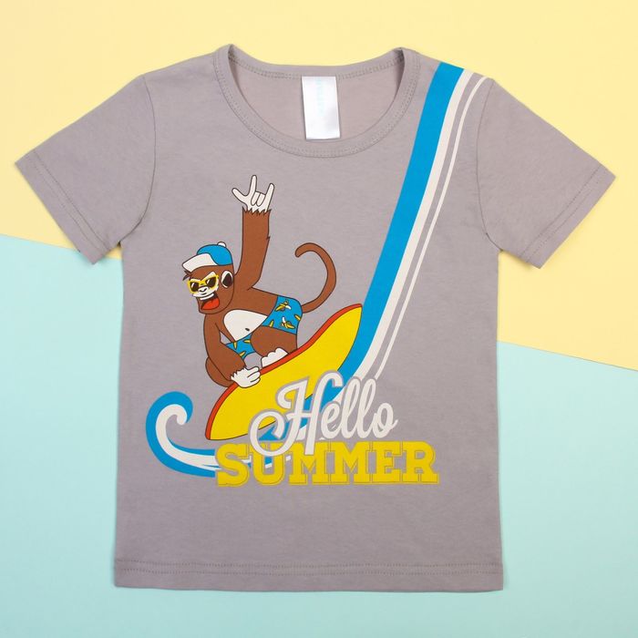 Футболка детская KAFTAN "Summer", рост 98-104 см (30), 3-4 года, цвет серый
