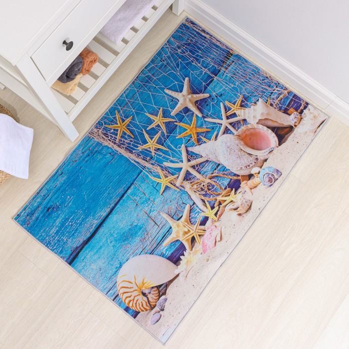 Ковер для ванной "Морские звезды"