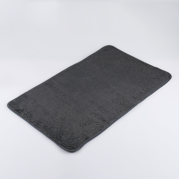 Набор ковриков для ванной и туалета 2 шт, цвет серый