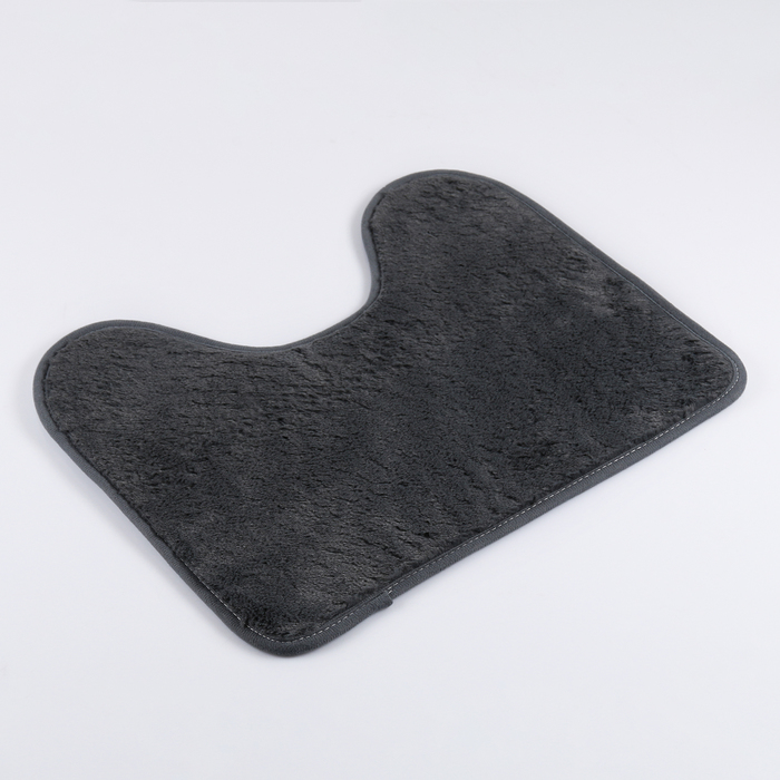 Набор ковриков для ванной и туалета 2 шт, цвет серый