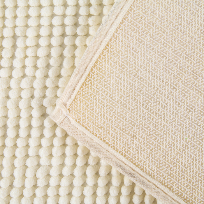 Коврик для ванной "Букли", цвет белый