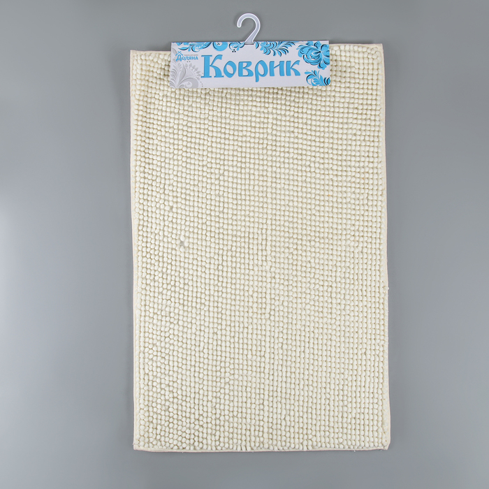 Коврик для ванной "Букли", цвет белый